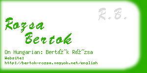 rozsa bertok business card